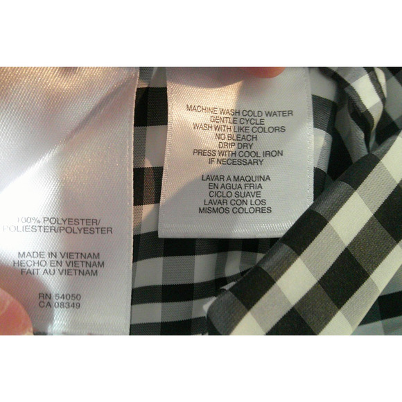 Jones New York Black and White Checkered Button-Down Blazer Jacket Women's 14 - Picture 7 of 7